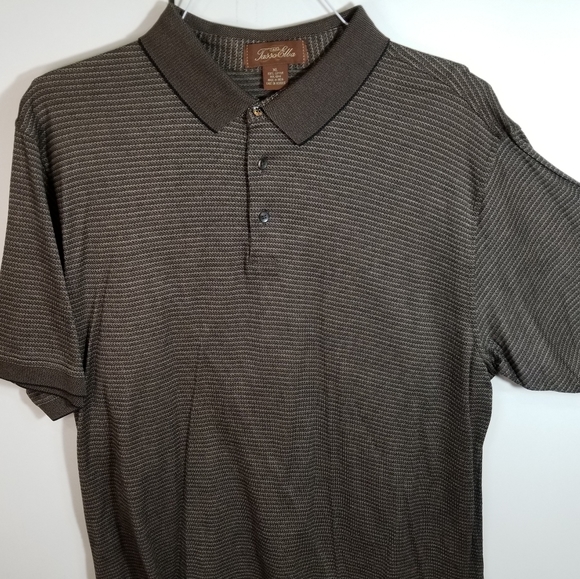 Tasso Elba Spa Stripe Short Sleeve Polo Shirt XL - Picture 11 of 15
